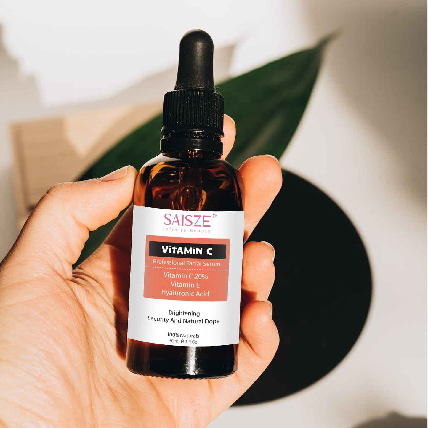 SAISZE Face Serum Set, 3 Pcs Anti-Aging Vitamin C Serum & Hyalurionic