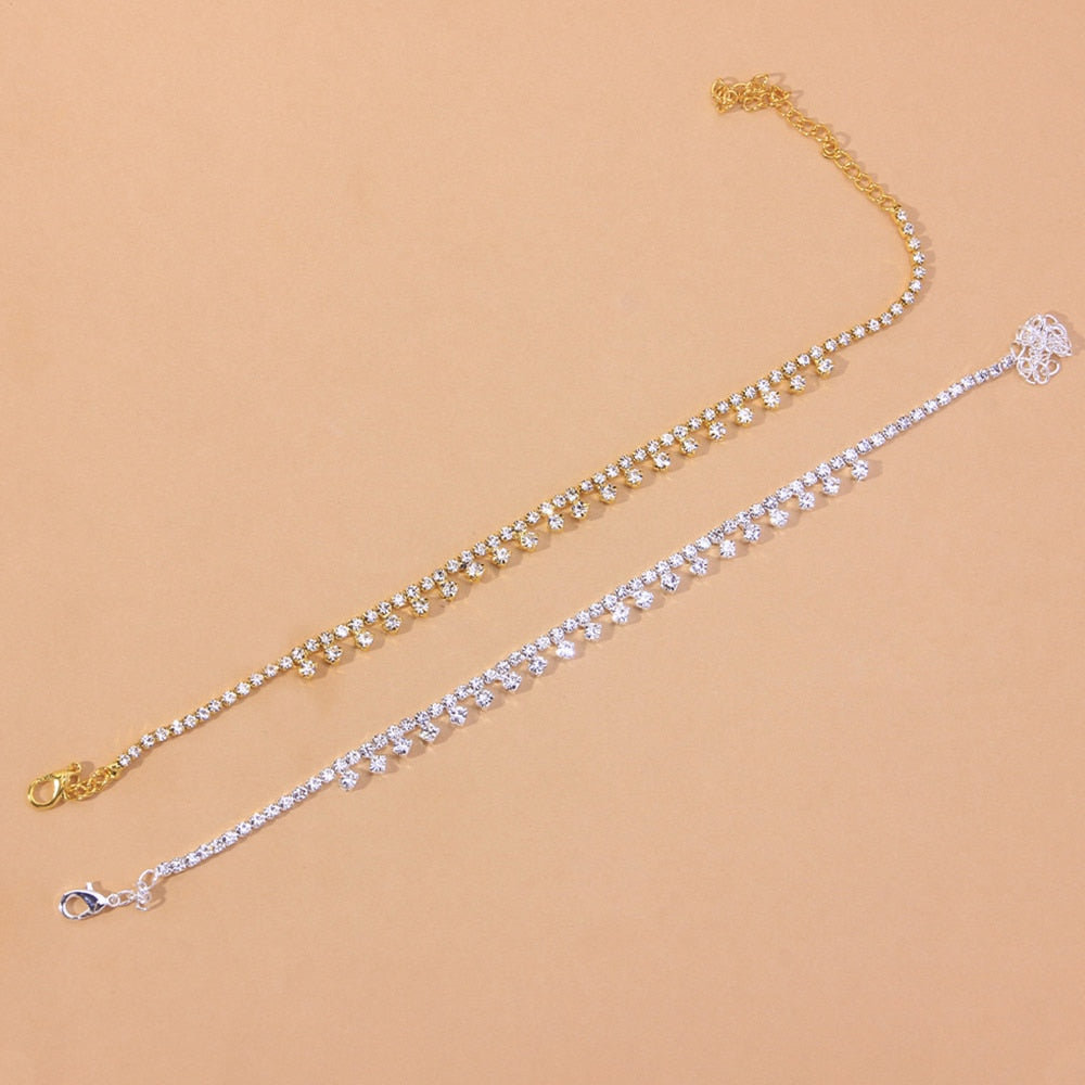 Drop Anklet Foot Jewelry for Women Silver/Gold