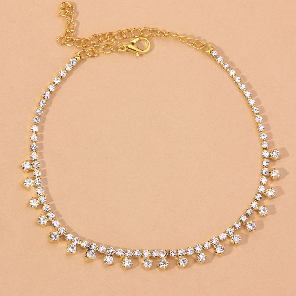 Drop Anklet Foot Jewelry for Women Silver/Gold