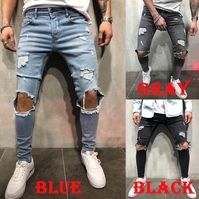 2025 new fashion Men Jeans Stretch Destroyed Ripped Design Fashion